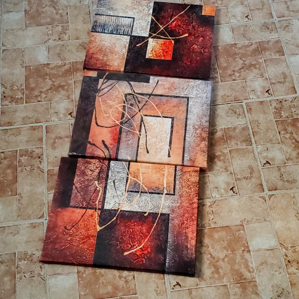 3 piece wall canvas decor